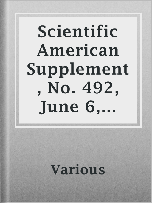 Title details for Scientific American Supplement, No. 492, June 6, 1885 by Various - Available